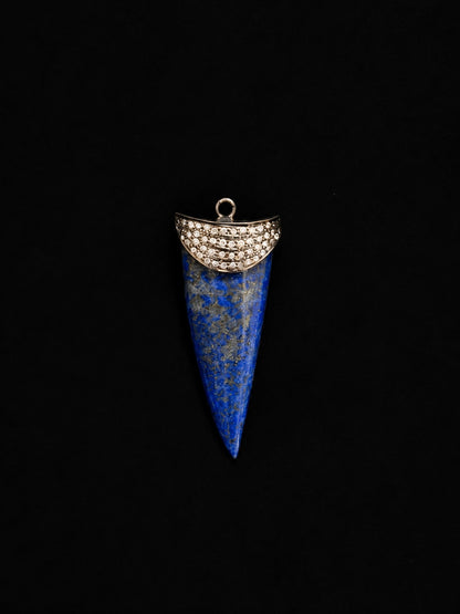 Lapis Shark Tooth Charm
