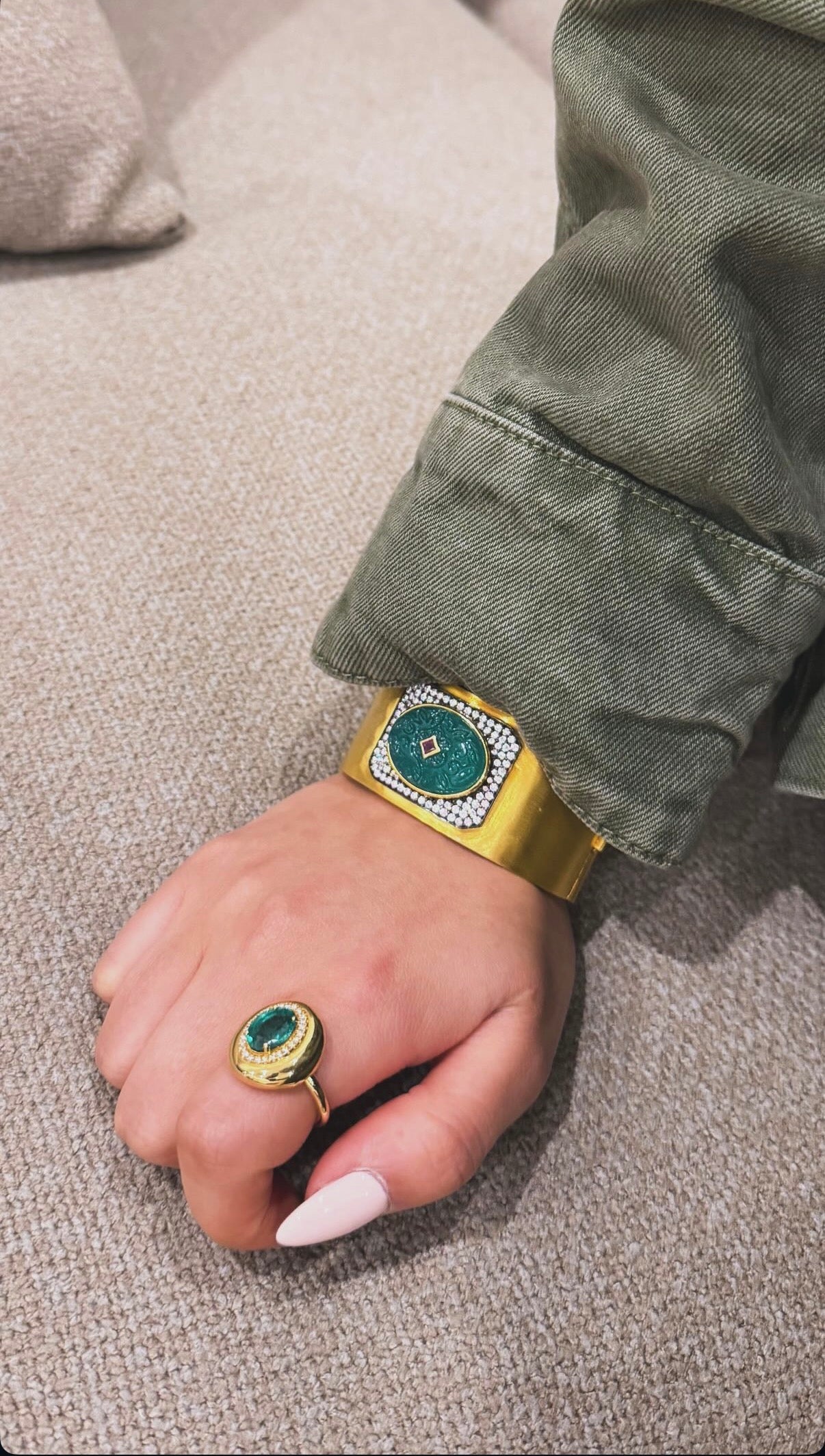 Green Onyx Bangle