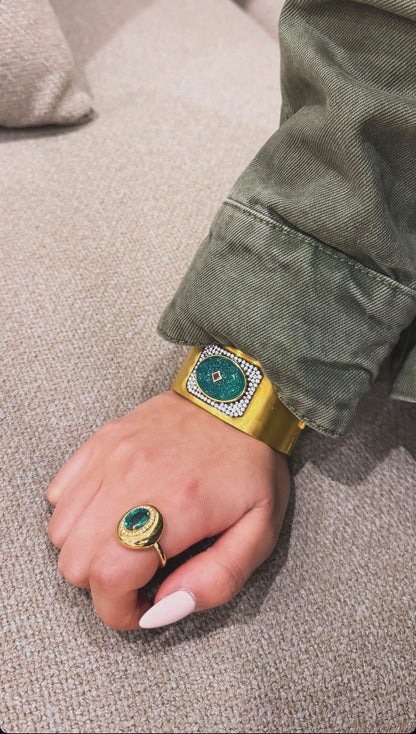 Green Onyx Bangle